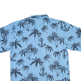 PACIFIC AND CO Mens Hawaiian Shirt Blue Floral M