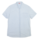 GUESS Mens Plain Shirt Blue XL