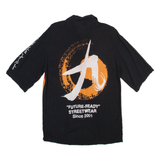 BERSHKA Naruto Mens Shirt Black Viscose XS