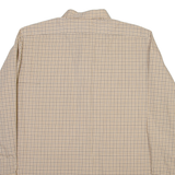 AMANN Mens Shirt Beige Check Long Sleeve L