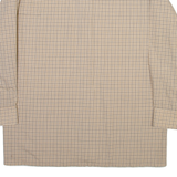 AMANN Mens Shirt Beige Check Long Sleeve L