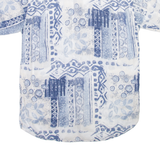 MARSUM Mens Shirt White Crazy Pattern M