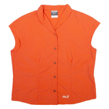 JACK WOLFSKIN Womens Plain Shirt Orange Sleeveless L