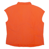 JACK WOLFSKIN Womens Plain Shirt Orange Sleeveless L