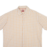 PIERRE CARDIN Mens Shirt White Check XL