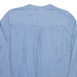 TOMMY HILFIGER Womens Plain Shirt Blue Long Sleeve XS
