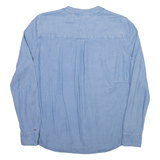 TOMMY HILFIGER Womens Plain Shirt Blue Long Sleeve XS