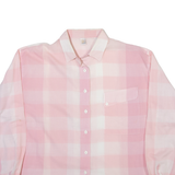 DEL MOD Womens Shirt Pink Check Long Sleeve L