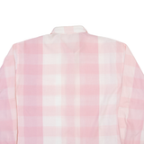 DEL MOD Womens Shirt Pink Check Long Sleeve L