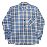 CRE ANGELO Mens Shirt Blue Check Long Sleeve M