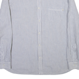 TIMBERLAND Mens Shirt White Striped Long Sleeve 2XL