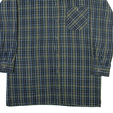 Mens Shirt Blue Check Long Sleeve L