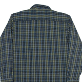 Mens Shirt Blue Check Long Sleeve L