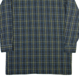 Mens Shirt Blue Check Long Sleeve L
