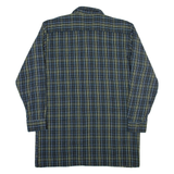 Mens Shirt Blue Check Long Sleeve L