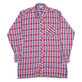 BREMO Mens Flannel Shirt Red Check Long Sleeve L