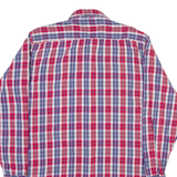 BREMO Mens Flannel Shirt Red Check Long Sleeve L
