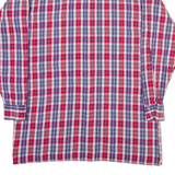 BREMO Mens Flannel Shirt Red Check Long Sleeve L