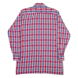 BREMO Mens Flannel Shirt Red Check Long Sleeve L