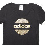 ADIDAS Womens T-Shirt Black XS