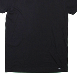 LEE Fitted Tee Mens T-Shirt Black V-Neck S