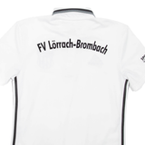 ADIDAS FV Lörrach-Brombach Mens Football Shirt T-Shirt White Button Neck S