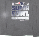 NFL Superbowl Champions Mens T-Shirt Grey Long Sleeve USA V-Neck XL