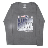 NFL Superbowl Champions Mens T-Shirt Grey Long Sleeve USA V-Neck XL