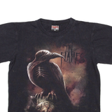 THUNDER PLUS Flames Crow Mens T-Shirt Black S