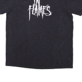 THUNDER PLUS Flames Crow Mens T-Shirt Black S