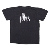 THUNDER PLUS Flames Crow Mens T-Shirt Black S