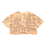 BETTER BE Tie Dye Crop Distressed Womens T-Shirt Orange M