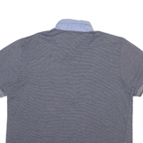 TED BAKER Mens Polo Shirt Black Striped M