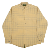 TIMBERLAND Mens Shirt Beige Check Long Sleeve S