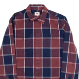 LEVI'S Mens Shirt Maroon Check Long Sleeve M
