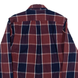 LEVI'S Mens Shirt Maroon Check Long Sleeve M