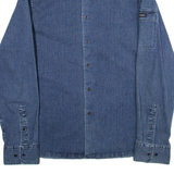 DKNY Mens Plain Shirt Blue Long Sleeve L