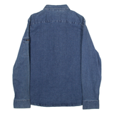 DKNY Mens Plain Shirt Blue Long Sleeve L