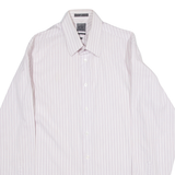 CALVIN KLEIN Slim Fit Mens Shirt Purple Striped Long Sleeve M