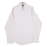 CALVIN KLEIN Slim Fit Mens Shirt Purple Striped Long Sleeve M