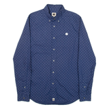 PRETTY GREEN Mens Shirt Blue Spotted Long Sleeve XS
