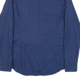 PRETTY GREEN Mens Shirt Blue Spotted Long Sleeve XS