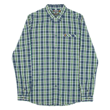 FARAH Slim Fit Mens Shirt Blue Check Long Sleeve S