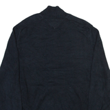 TOMMY HILFIGER Mens Jumper Black Tight Knit M