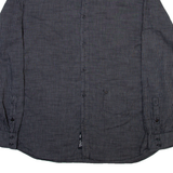 DIESEL Mens Shirt Grey Striped Long Sleeve XL