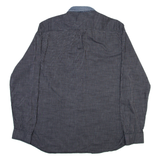 DIESEL Mens Shirt Grey Striped Long Sleeve XL