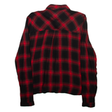 GUESS Womens Shirt Red Check Long Sleeve M