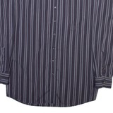 RENATO CAVALLI Mens Shirt Grey Striped Long Sleeve XL