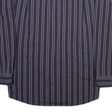 RENATO CAVALLI Mens Shirt Grey Striped Long Sleeve XL