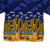 BANANA SPLIT Mens Hawaiian Shirt Blue Floral XL